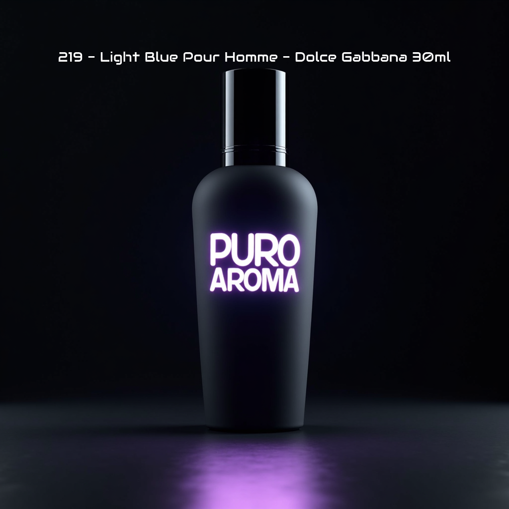 Perfume Nº 219 Masculino - Cítrica Aromática - Dolce Gabbana Light Blue Pour Homme - Cítrico, Aromático, Fresco Especiado, Amaderado, Acuático