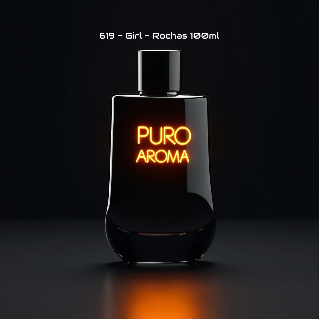 Perfume Nº 619 Femenino - Floral Amaderado - Rochas Girl - Cítrico, Amaderado, Verde, Especiado Fresco, Floral