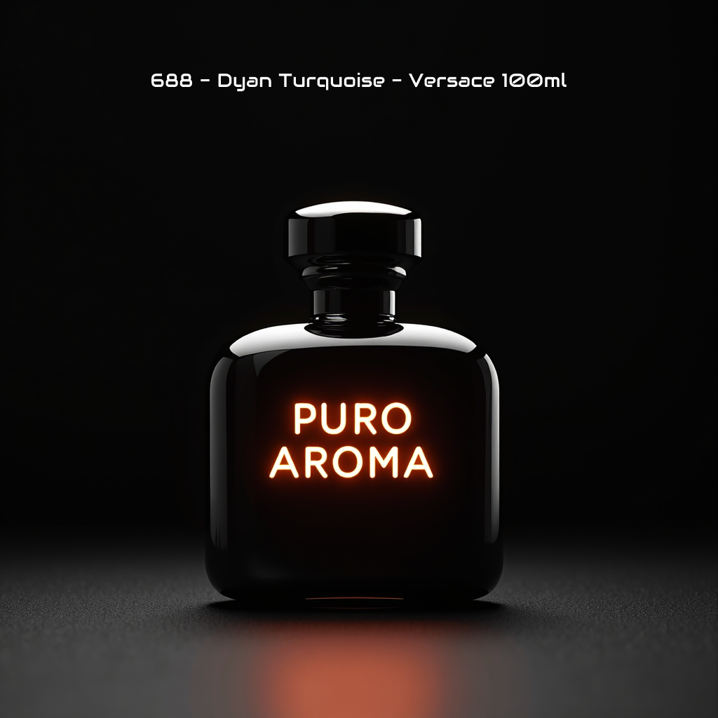 Perfume Nº 688 Femenino - Floral Frutal - Versace Dyan Turquoise - Cítrico, Fresco, Aromático, Amaderado, Almizclado