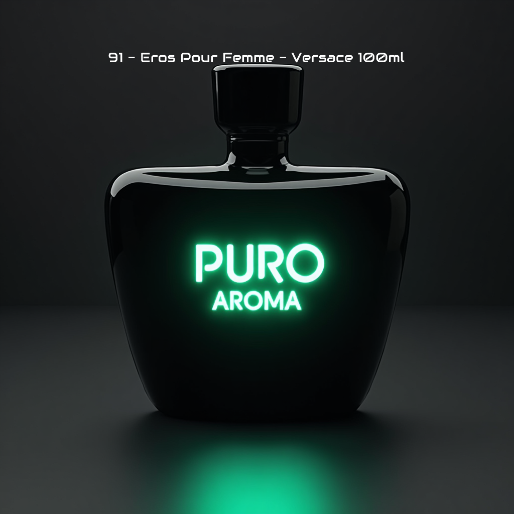 Perfume Nº 91 Femenino - Almizcle Floral Amaderado - Versace Eros Pour Femme - Cítrico, Amaderado, Almizclado, Floral Blanco, Fresco