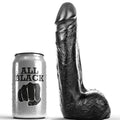 ALL BLACK - DILDO REALÍSTICO NEGRO SUAVE 20 CM