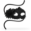 OHMAMA - MASKS ANTIZAZ ESTILO VENECIANO FLOR LATERAL - NEGRA