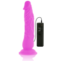 DIVERSIA - DILDO REALÍSTICO FLEXIBLE CON VIBRACIÓN LILA 21 CM -O- 4.9 CM