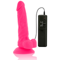 DIVERSIA - DILDO REALÍSTICO FLEXIBLE CON VIBRACIÓN ROSA 18 CM -O- 4 CM