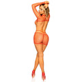 LEG AVENUE - MINI VESTIDO EN RED MANGA LARGA TALLA ÚNICA - ROJO