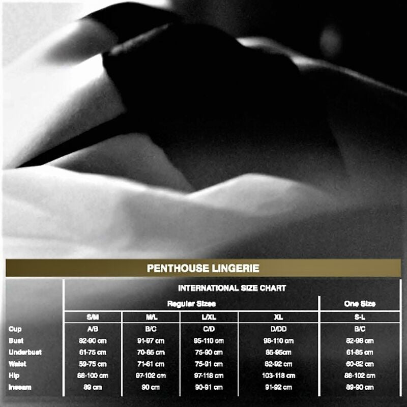 PENTHOUSE - SCANDALOUS TEDDY NEGRO S/M/L
