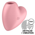 SATISFYER - CUTIE HEART ESTIMULADOR Y VIBRADOR ROSA