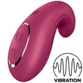 SATISFYER - DIPPING DELIGHT VIBRADOR LAY-ON ROJO
