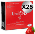 UNILATEX - PRESERVATIVOS ROJOS/FRESA 144 UDS X 25 UDS