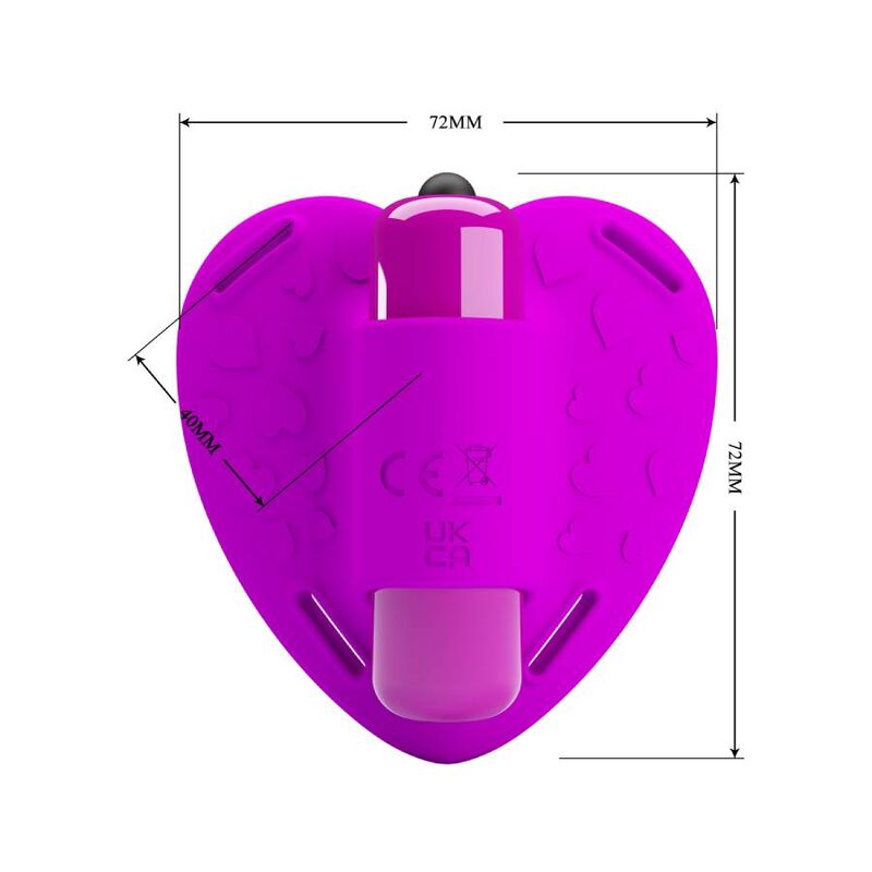 PRETTY LOVE - MASAJEADOR DE CLÍTORIS HEARTBEAT 10 MODOS DE VIBRACIÓN MORADO