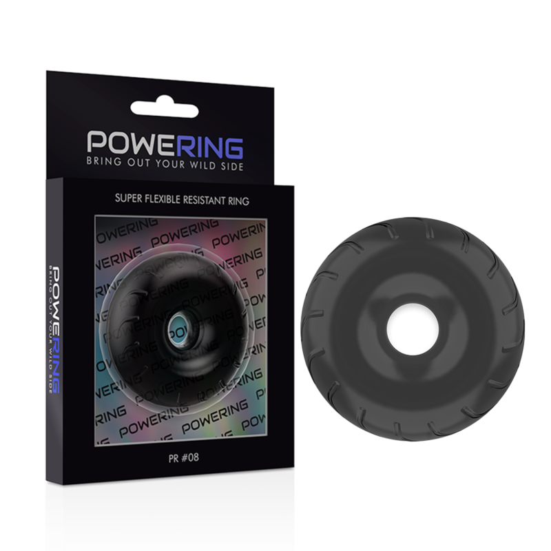 POWERING - SUPER FLEXIBLE Y RESISTENTE ANILLO PENE 5CM PR08 NEGRO