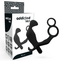 ADDICTED TOYS - PLUG ANAL CON ANILLA DOBLE PENE Y TESTÍCULOS NEGRO