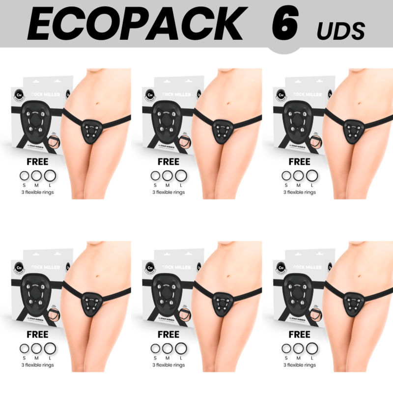 ECOPACK 6 UDS - COCK MILLER ARNES AJUSTABLE CON ANILLOS