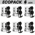ECOPACK 6 UDS - BLACK&SILVER ORSON CADENA BOLAS ANALES 9 CM