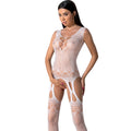 PASSION - BS099 BODYSTOCKING BLANCO TALLA ÚNICA