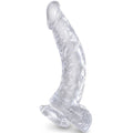 KING COCK - CLEAR PENE REALÍSTICO CURVADO CON TESTÍCULOS 16.5 CM TRANSPARENTE