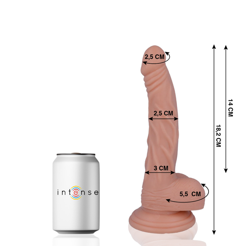 MR INTENSE - 12 PENE REALÍSTICO 18.2 CM -O- 2.5 CM