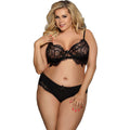 BRUMA SECRET - ALTEA SET BRAGAS Y SUJETADOR DE ENCAJE NEGRO XL/XXL