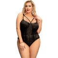 BRUMA SECRET - ALEXIS TEDDY DE ENCAJE AJUSTADO CON TIRAS NEGRO XL/XXL
