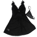 BRUMA SECRET - LAURA BABYDOLL CON ENCAJE DETALLE FLOR NEGRO XL/XXL