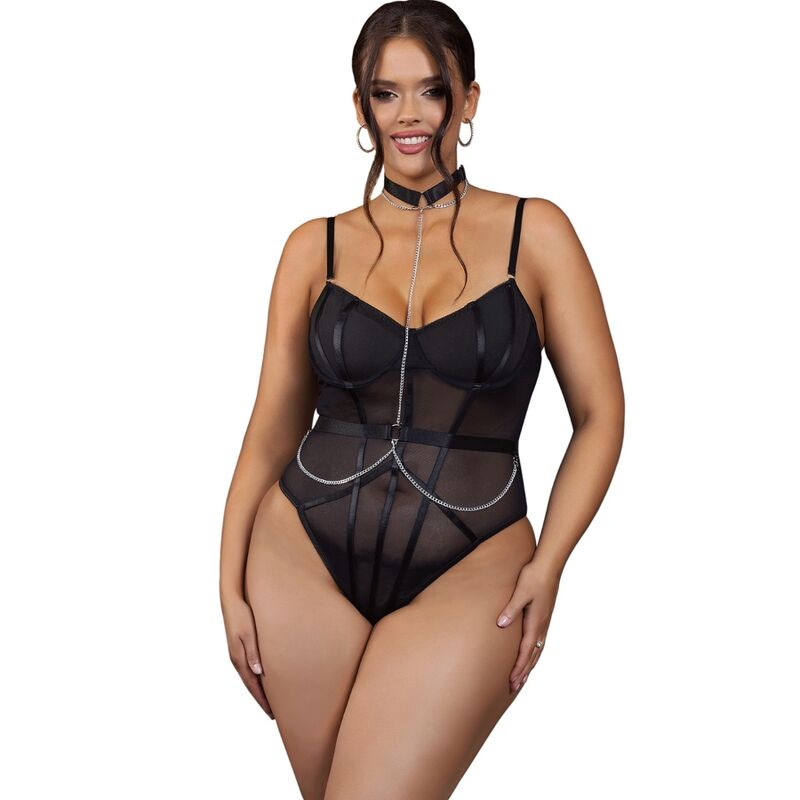 BRUMA SECRET - AMAIA BODY CHOKER CON CADENAS NEGRO XL/XXL