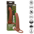 CALEXOTICS - MAXX DOBLE PENETRADOR ACANALADO 10 VIBRACIONES MULATO