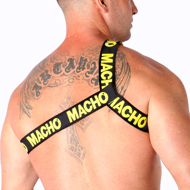 MACHO - ARNÉS ROMANO AMARILLO S/M