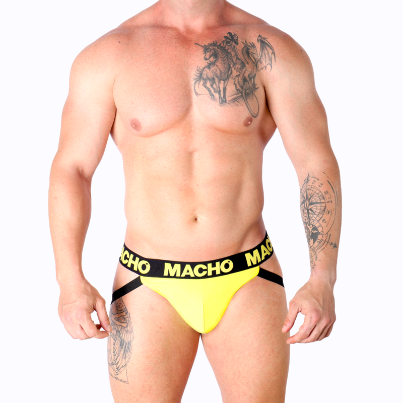 MACHO - MX25A JOCK AMARILLO LYCRA XL