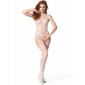 PASSION - BS 102 BODYSTOCKING BLANCO TALLA ÚNICA