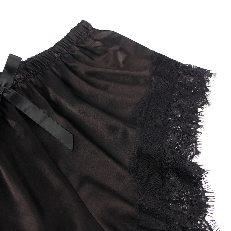 SUBBLIME - 953942 PIJAMA SEXY SATEN Y ENCAJE NEGRO L/XL