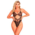 SUBBLIME - 955212 BODY TRANSPARENTE CON ENCAJE HUECO NEGRO S/M