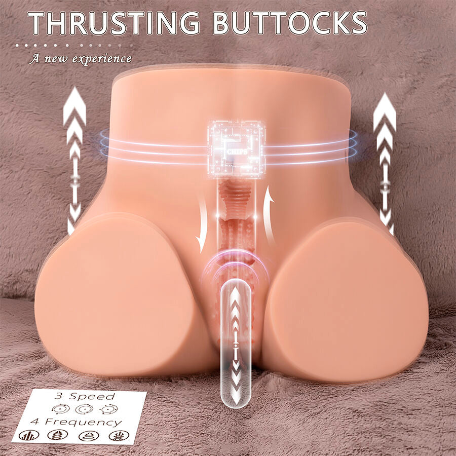 XISE - ETHEL THRUSTING MASTURBADOR VAGINA REALÍSTICO CON VIBRACIÓN MULTIPOSICIÓN