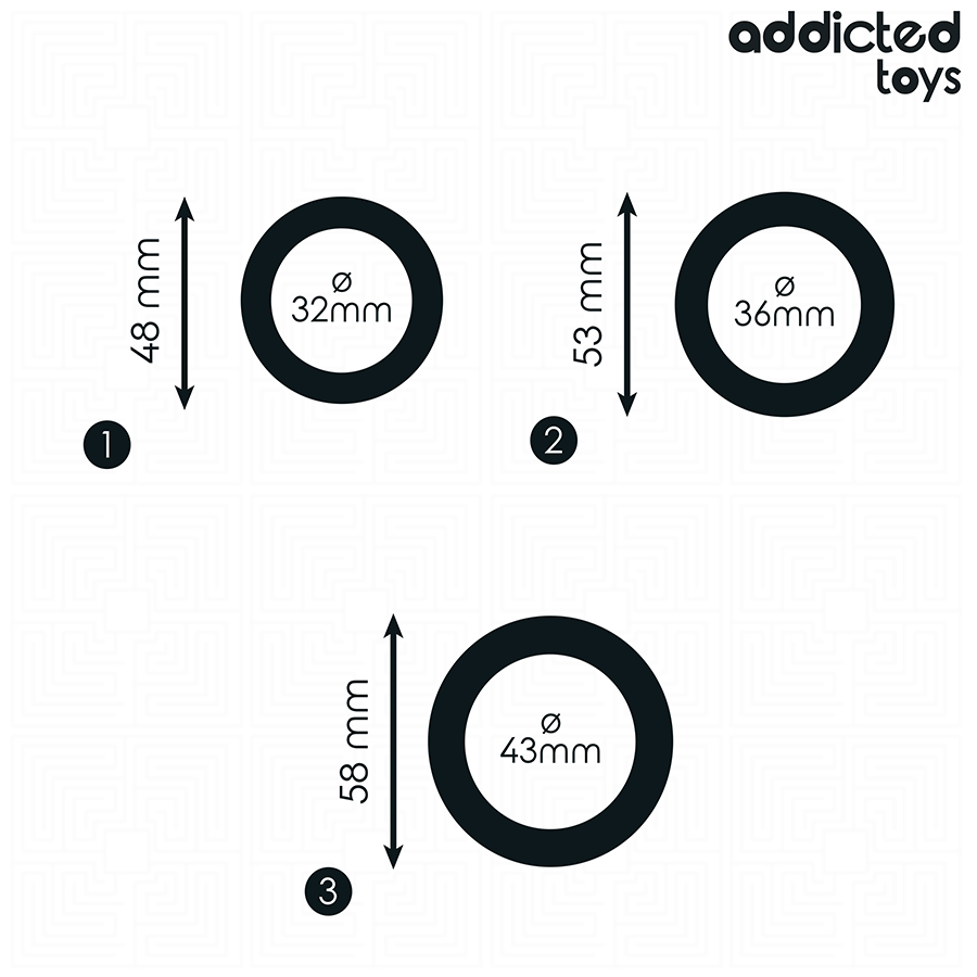 ADDICTED TOYS - SET DE ANILLOS SILICONA MODELO 1
