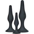 TOYJOY - ANAL PLAY CURVY COMPANIONS PLUG ANAL 3 PIEZAS NEGRO