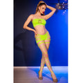 CHILIROSE - CR 4866 SET TOP Y SHORT VERDE NEÓN S/M