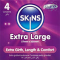 SKINS - TAMAÑO XL PRESERVATIVOS PREMIUM PACK 4