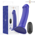 INTENSE - VICTORIA VIBRADOR CON VENTOSA 10 VIBRACIONES AZUL OSCURO CONTROL REMOTO