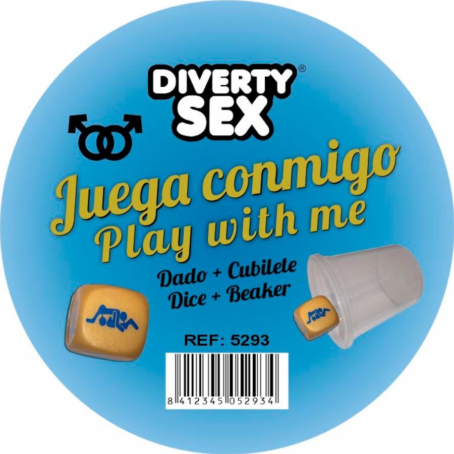 DIABLO PICANTE - DADO DURO DORADO POSTURAS CHICOS CON CUBILETE