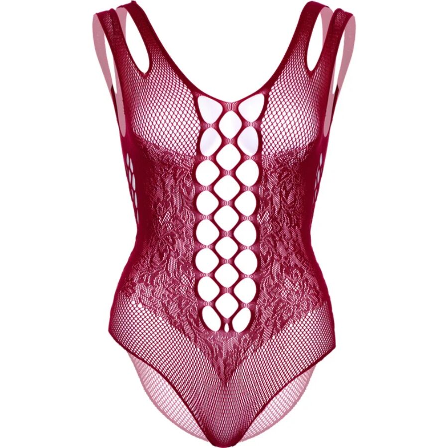 LEG AVENUE - 81641X BODY TIRANTES SIN COSTURAS BURDEOS TALLA 1X/2X