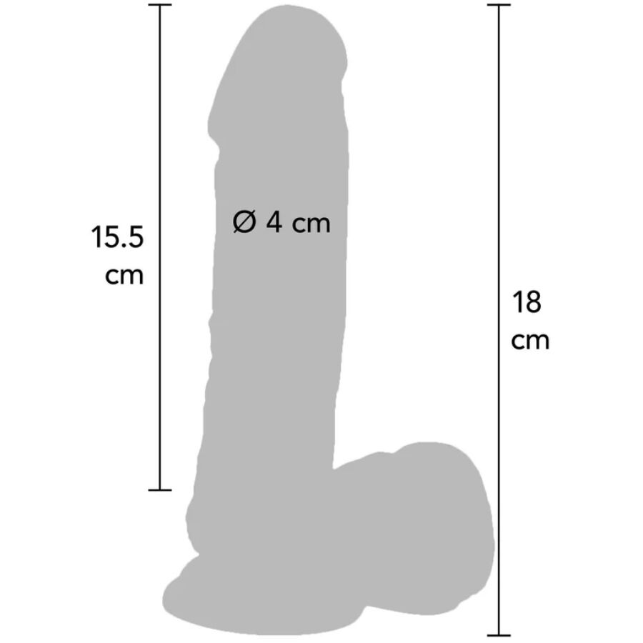 GET REAL - DILDO 18 CM CON TESTÍCULOS VIBRADOR NATURAL