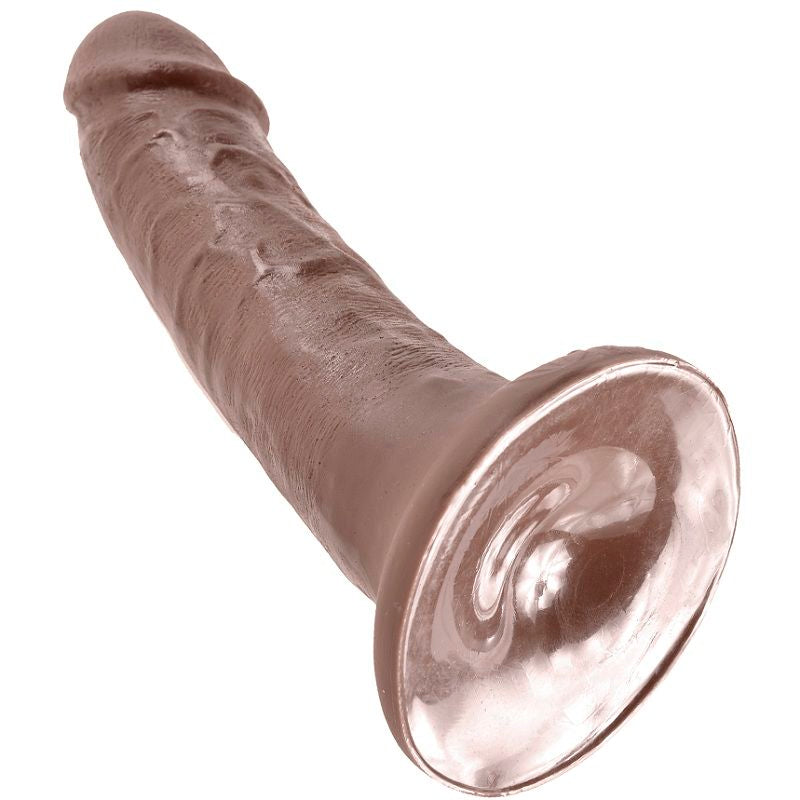 KING COCK - 6" PENE MARRÓN 15.2 CM