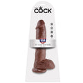 KING COCK - 10 PENE REALÍSTICO MARRÓN 26.5 CM