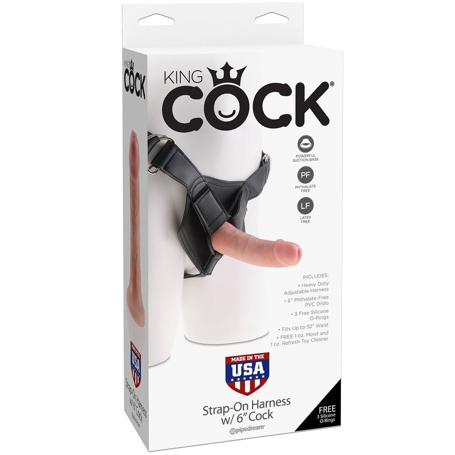 KING COCK - HARNESS CON PENE REALÍSTICO 15.20 CM