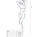 PASSION - WOMAN BS016 BODYSTOCKING ROJO TALLA ÚNICA