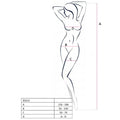 PASSION - WOMAN BS019 BODYSTOCKING BLANCO TALLA ÚNICA