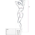 PASSION - WOMAN BS034 BODYSTOCKING BLANCO TALLA ÚNICA