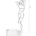 PASSION - WOMAN BS036 BODYSTOCKING BLANCO TALLA ÚNICA
