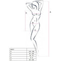 PASSION - WOMAN BS027 BODYSTOCKING ESTILO VESTIDO NEGRO TALLA ÚNICA