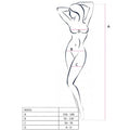 PASSION - WOMAN BS031 BODYSTOCKING NEGRO TALLA ÚNICA