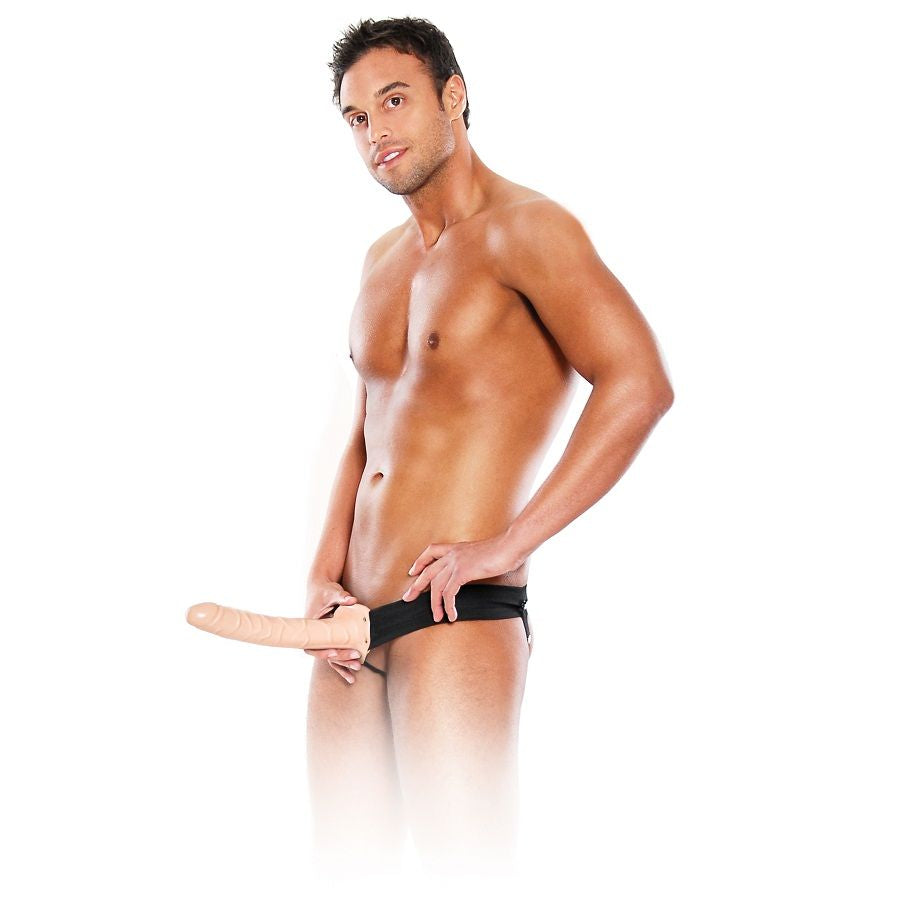 FETISH FANTASY SERIES - ARNÉS HUECO AJUSTABLE NATURAL 25.4 CM